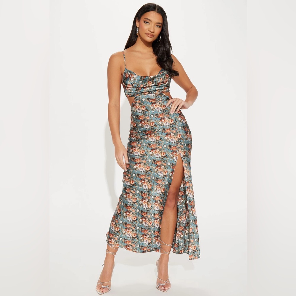 Fashion Nova Floral Maxi Dress with Slit